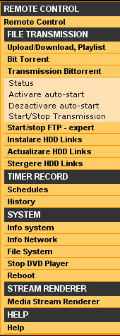 Interfata Web HD 500 plus SDK 3.X